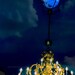 SALE 30% OFF Navy Blue Photo-At the stroke of midnight- 5x7 Inch Surreal Abstract Photography of a chandelierin the sky