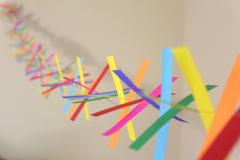 Confetti Paper Garland - Party Garland - Birthdays - Celebrations - Rainbow Garland
