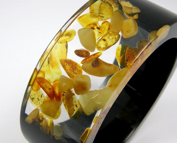 Resin and Amber Bangle model 1/4 /M size
