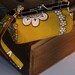Lipbalm Lipstick Case silver frame curry yellow