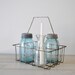vintage rustic wire Milk Bottle Carrier--country farmhouse