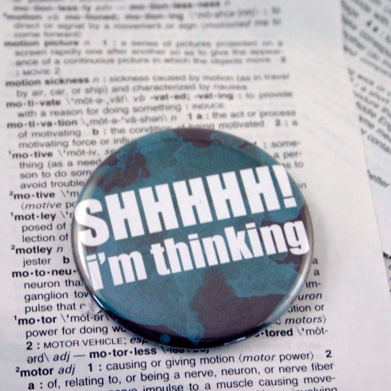 SHHH I'm Thinking Sherlock Holmes Pinback Button