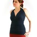 Shawl Bodice Ruched Halter Top, Any Size, Many Colors - Lucky 7