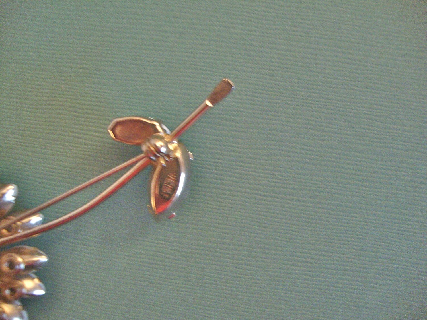 Weiss Flower Brooch with White Navettes