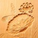 Vintage Japanese Kashigata Sweets Mold Lotus Flower Leaf