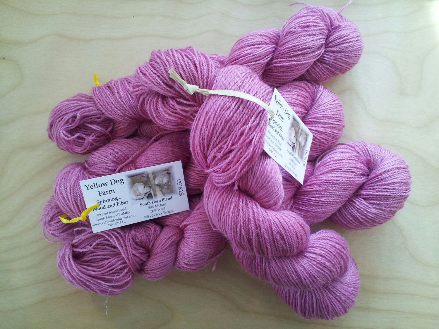 Sock yarn, Amethyst 3ply mohair merino