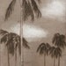 Six Palms - intaglio etching of six palm trees in sepia ink