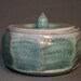 Lidded trinket jar - Blue/Aqua