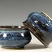 Bowl ceramic cereal, soup dessert, stoneware tableware, glazed in caramel blue, handmade by hughes pottery