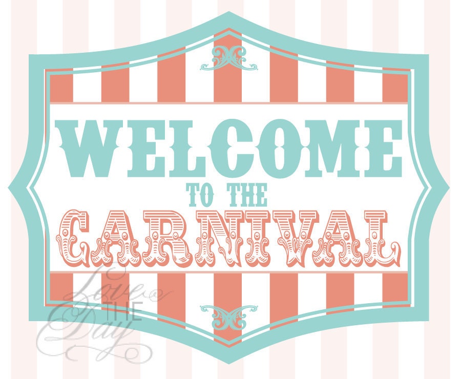 Vintage Circus PRINTABLE Party DIY Welcome Sign by Love The Day