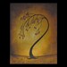 Original Abstract Tree Art Painting -- Autumn Leaves - Whimsical Wall Decor