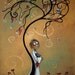 Whimsical Art Print --11/50 -- Whichever Way The Wind Blows -- Hedgehog - Owl