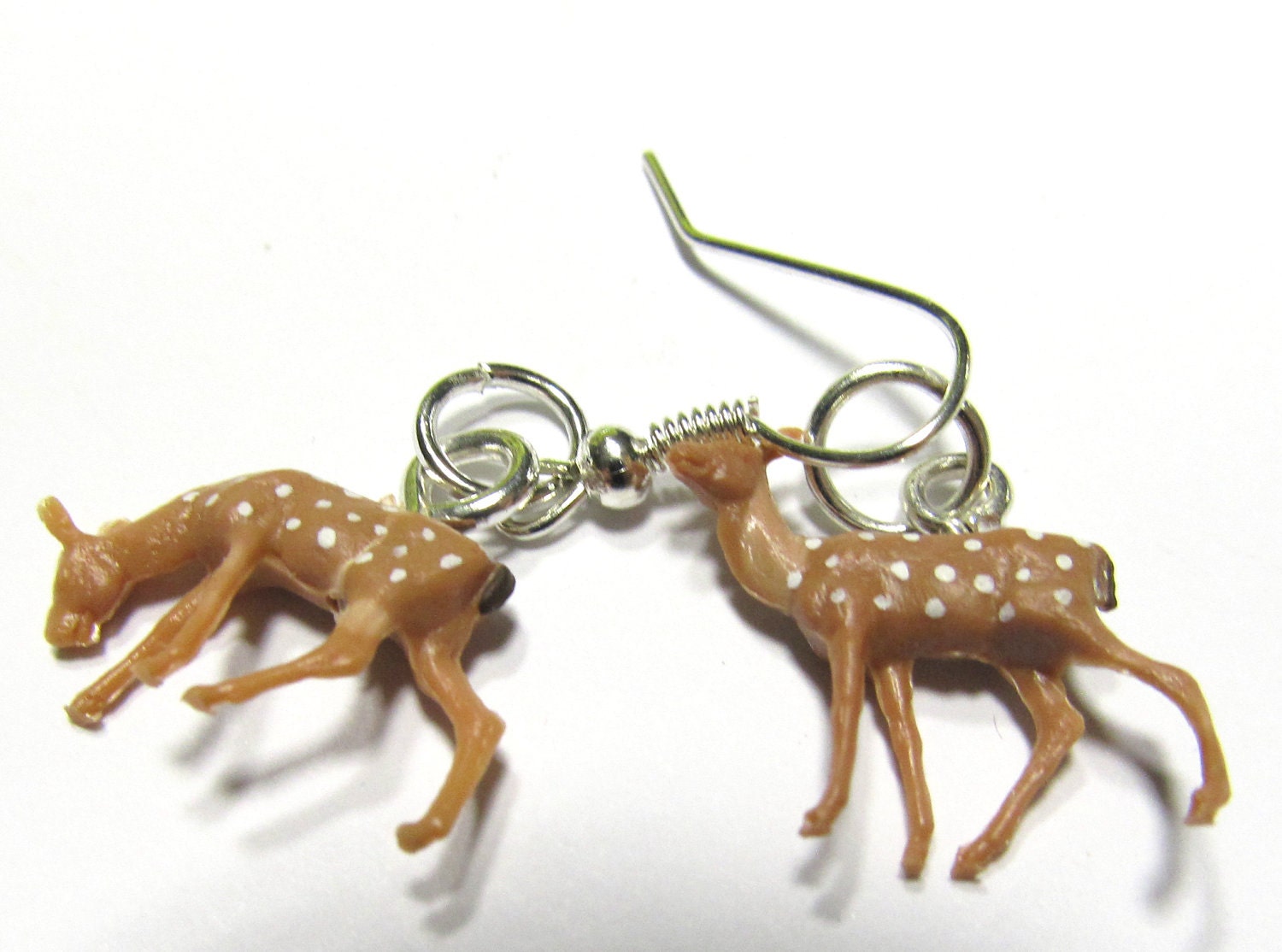 Deer Earrings Brown Dots Bambi  Fawn Miniblings Earring Cute Black Forest