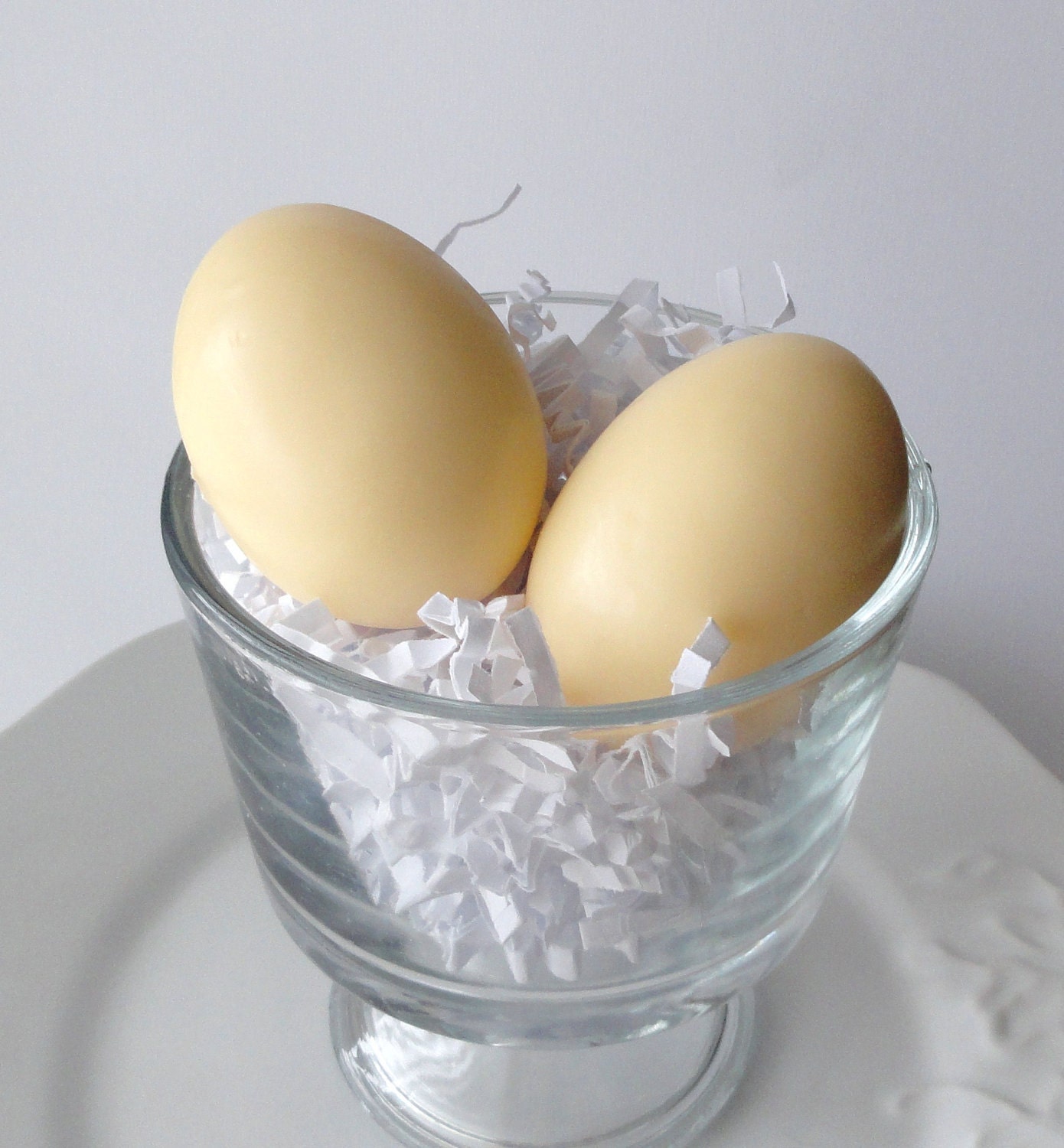Easter Soap-Pastel Yellow Easter Egg Soap-Goat's Milk Soap-Scented Pineapple-Box Set of 2