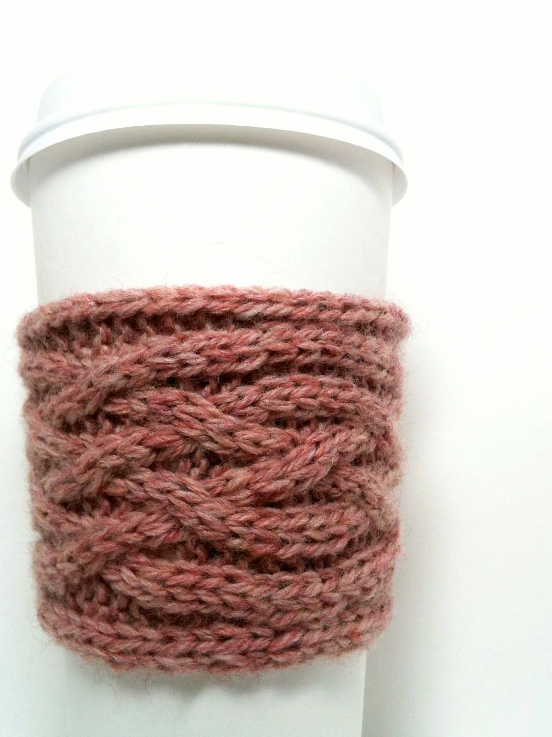 Saxon Braid Cabled Coffee Cozy