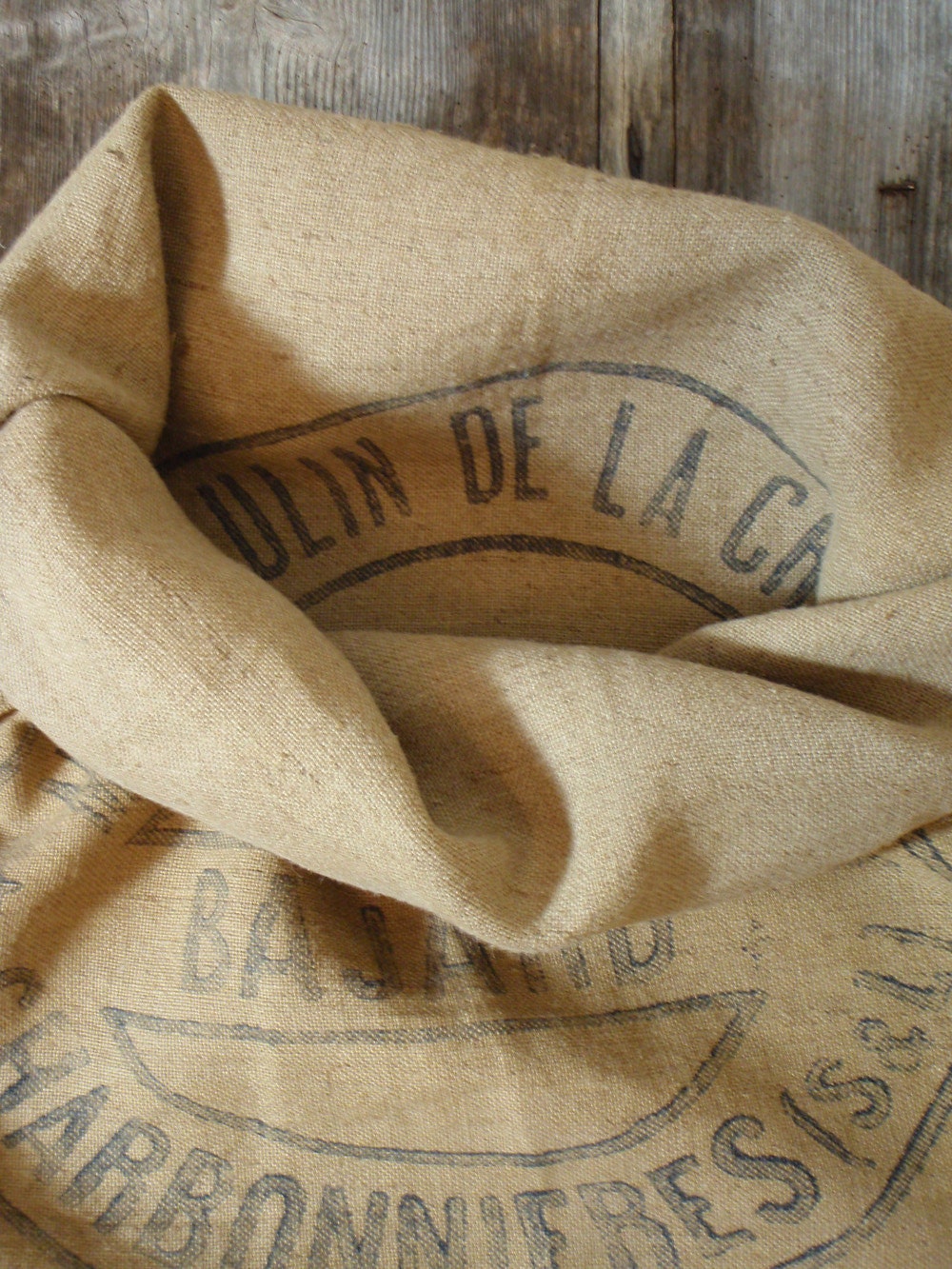 Burlap GRAIN SACK Flour Bag FRENCH rustic and authentic for upholstery or pillow cover