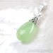 Mint necklace sea foam green Chalcedony necklace sterling silver - spring wedding women fashion pale mint green jewelry rusteam oht - Phoebe