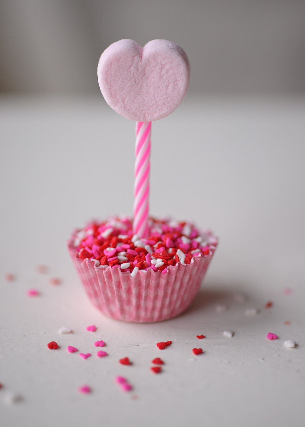 Sprinkles of Love - 8x10 Original Fine Art Print - Heart - Pink Birthday Candle with Sprinkles Original Wall Art