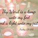 Thy Word is a Lamp unto My Feet - Psalms 119:105 - 8x10 Metallic Photograph with Overlay