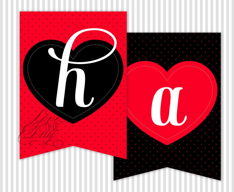 Ladybug Party PRINTABLE Happy Birthday Banner by Love The Day