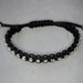 Black Macrame Rhinestone Bracelet