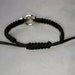 Black Macrame Bracelet with Ring and 3 Charms