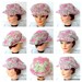 Womens Crochet Hat - Cotton Newsboy Hat - in Too Pink Stripe Print - Flatters All Head Sizes -  Fall Accessories Spring Fashion Hat