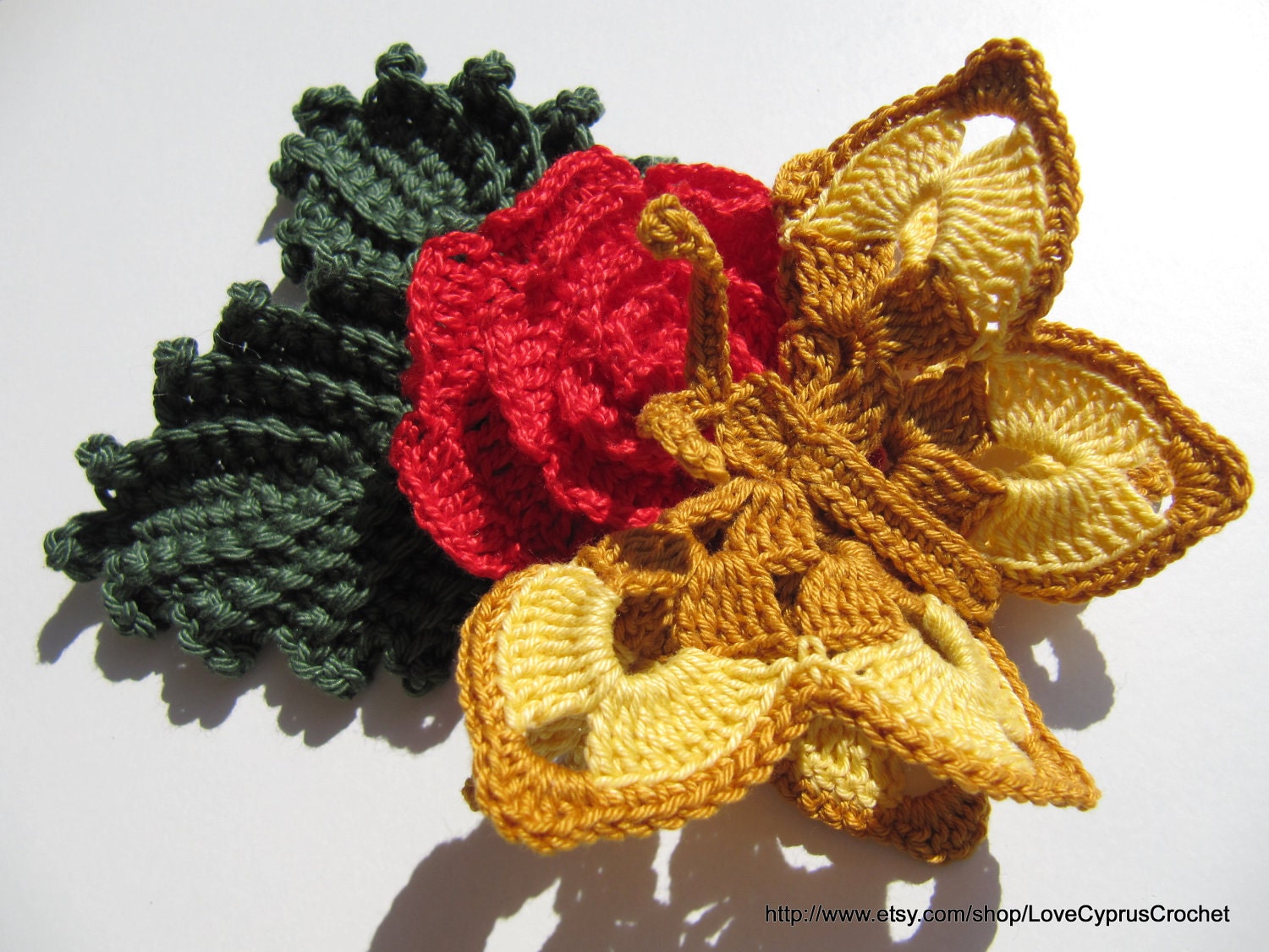Beautiful CROCHET BUTTERFLY Crochet Pattern PDF File, Easter Decorations, Pattern number 16, Crochet Butterfly Applique, Lyubava Crochet
