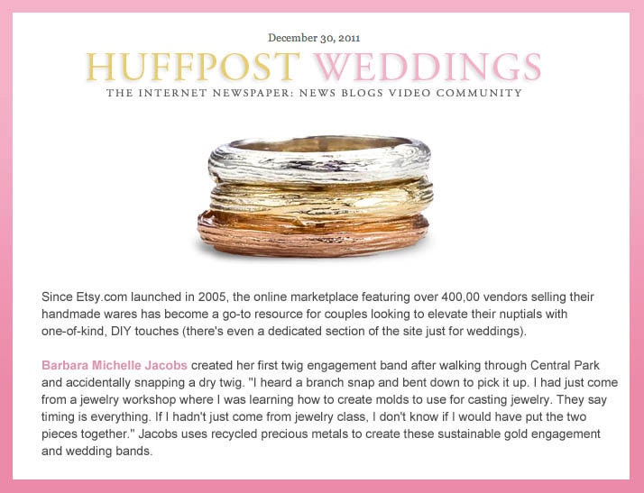 Rose Gold Wedding Ring Set for Him and Her -  From Nature in Sustainable 18K Gold