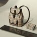 Burberry (No.3) Backpack PURSE with Wallet  for women Artisan handmade Dollhouse Miniatures