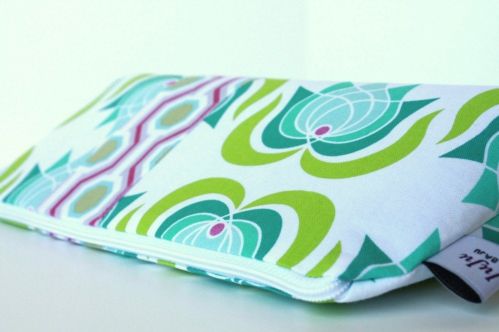 NEW Personalized Cosmetic Makeup Bag - Lotus- Made to Order - Choose Personalization or FREE SHIPPING