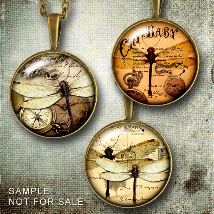 Dragonflies  Digital Collage Sheet CG456  15 inch by CobraGraphics