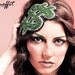 Dollar Sign Fascinator, Green, Burlesque Fascinator
