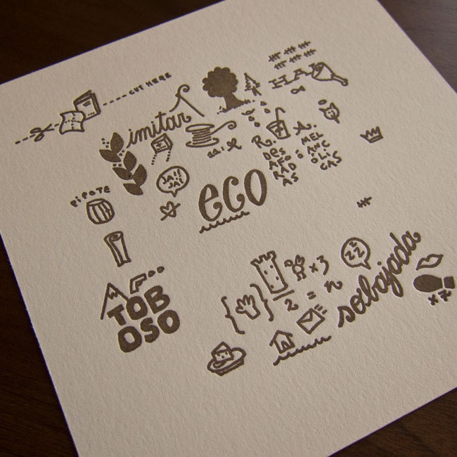 Drawn Quijote I:XXVI (limited edition letterpress art print, 5.5" x 5.5" unframed, inspired on Don Quixote)