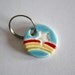 Ceramic Charm Keychain Pendant Shooting Star Rainbow