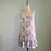 Pastel floral babydoll dress / grunge / garden party / eyelet lace / ruffle