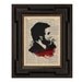 Abraham Lincoln Vampire Blood Original Art Print on an Antique Upcycled Bookpage