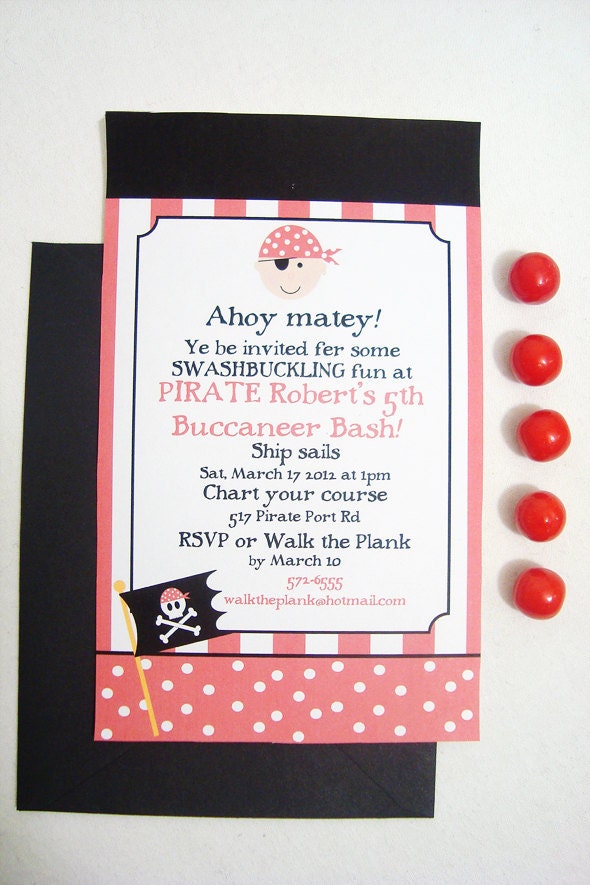 Pirate Collection Invitations - DIY Printable Parties