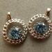 Vintage blue rhinestone pendants