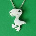 Dinosaur Necklace Halloween Necklace Sterling Silver