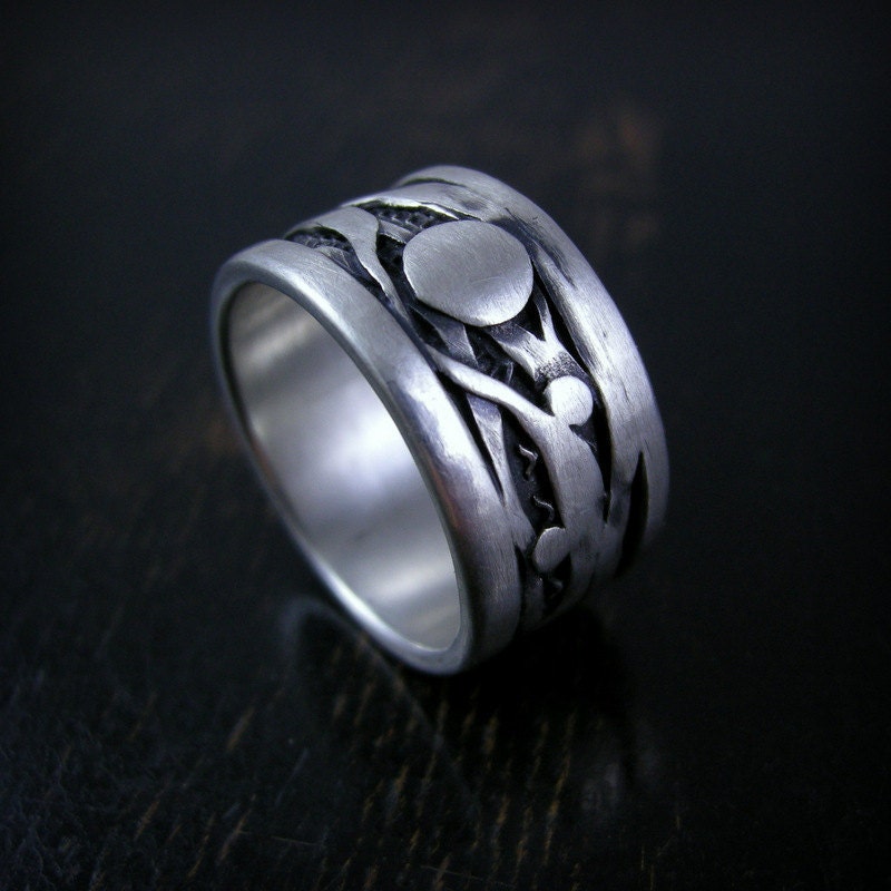 Sterling silver scrap ring band, sterling silver