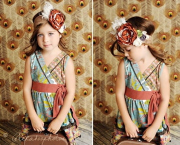 Fall Leaf Matilda Jane You and Me Fall Rosette headband wide lace persnickety