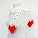 Valentine's Day Scarves. Heart to heart crochet scarf.  cozy valentine romantic fashion. for her EtsyXO