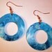 Blue Swirl Hot Wheel Earrings
