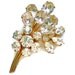 Vintage Rhinestone Flower Spray Brooch Pin