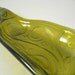 Recycled Chardonnay Wine Bottle Scroll Swirl Dish