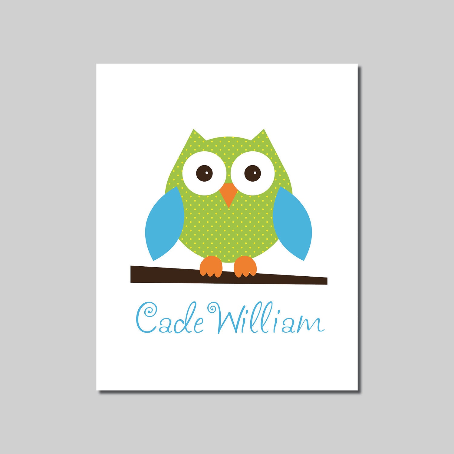 Printable Name Art with Owl