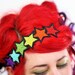 Rainbow Stars Headband, Red, Yellow, Orange, Blue, Purple