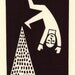 The fall of Bob. Linocut