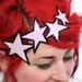 Pale Pink Stars Headband, Glitter, Pretty Pink & Black